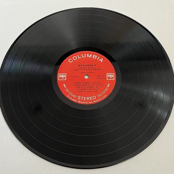 Johnny Mathis Heavenly Vinyl LP 1959 Columbia 2 Eye CS 8152 - Picture 6 of 7
